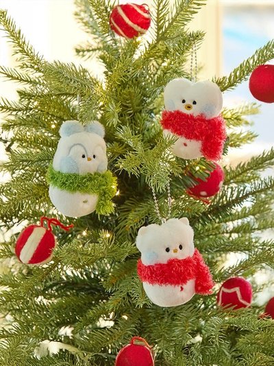 BT21 迷你雪人毛絨鑰匙圈 隨機款 節日款