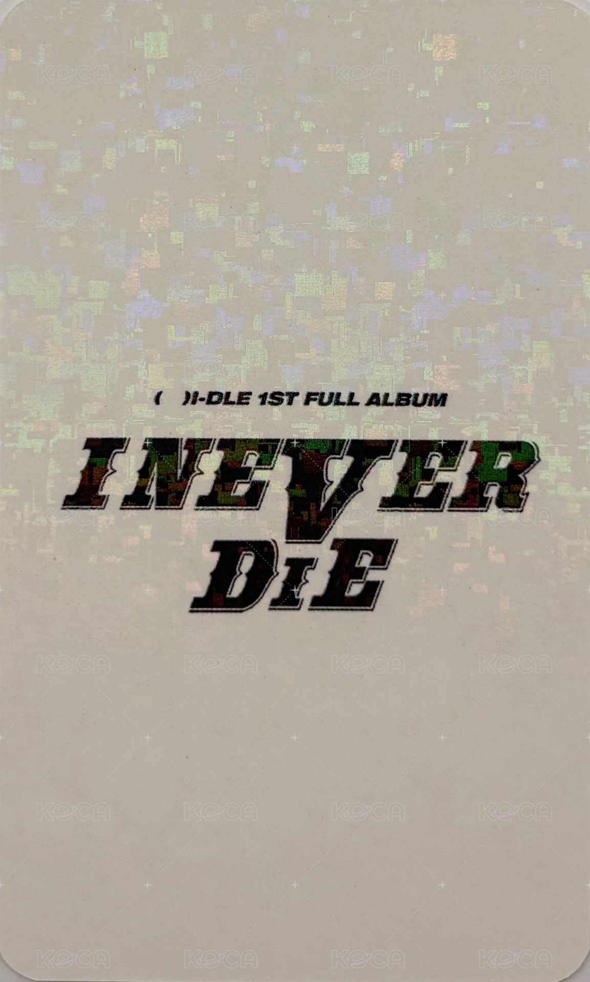 I NEVER DIE jjmuze 簽售卡  背面