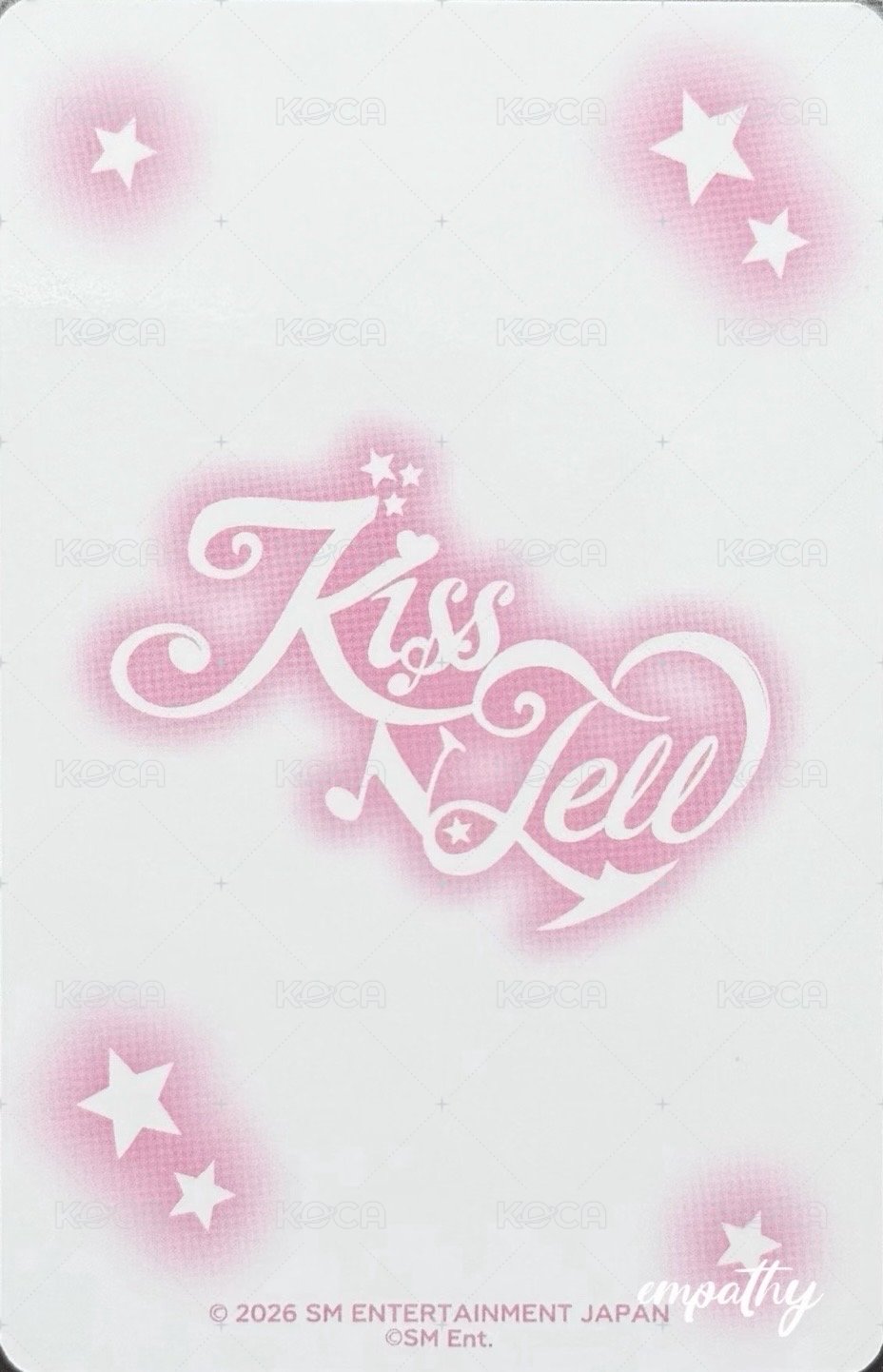 KISS N TELL 快閃 滿額卡  背面