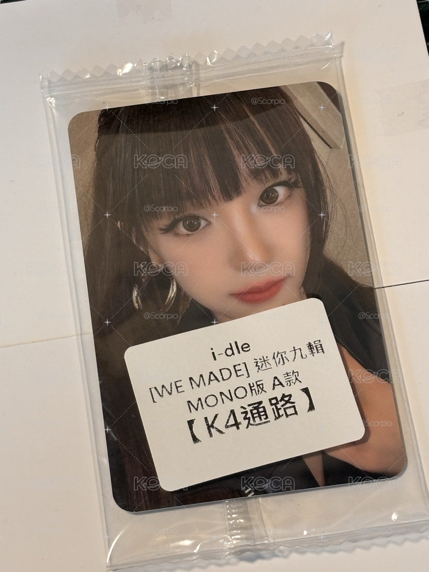 雨琦 we made k4 特典 簽名卡背