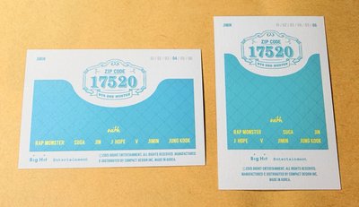 JIMIN 17520 小卡 BTS 2ND MUSTER