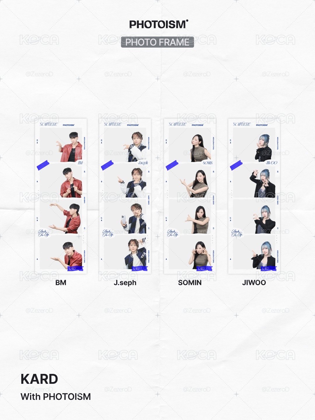 KARD X photoism X snapism 人生四格卡 貼紙 代印 