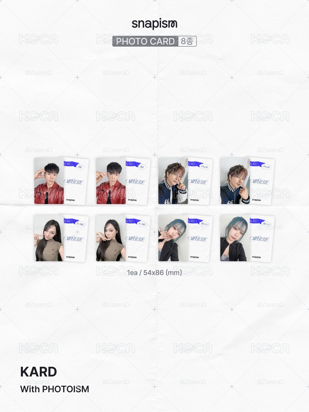 KARD X photoism X snapism 人生四格卡 貼紙 代印 