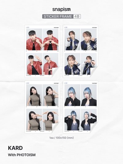 KARD X photoism X snapism 人生四格卡 貼紙 代印 