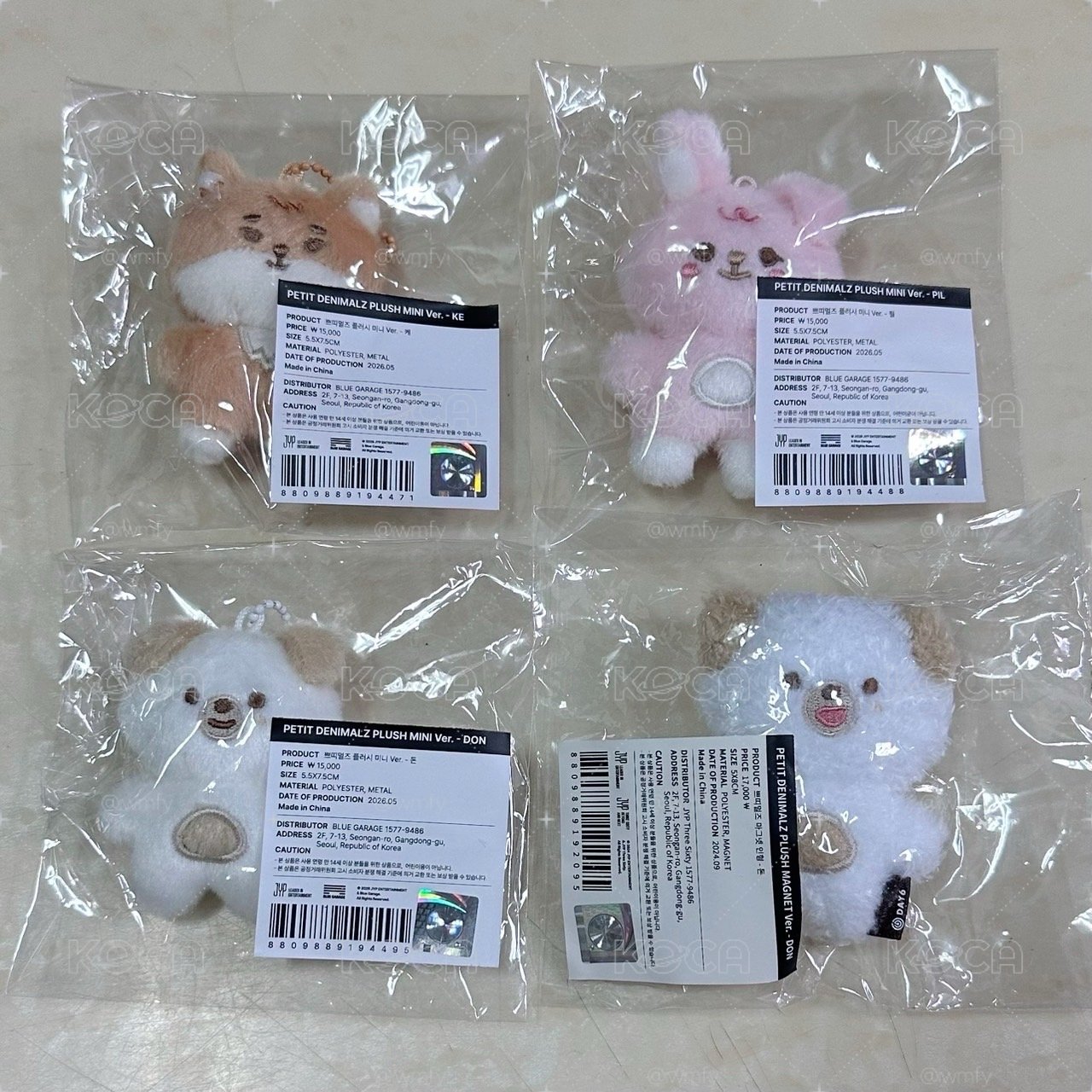 迷你娃7cm🦊🐰🐶磁鐵娃🐶