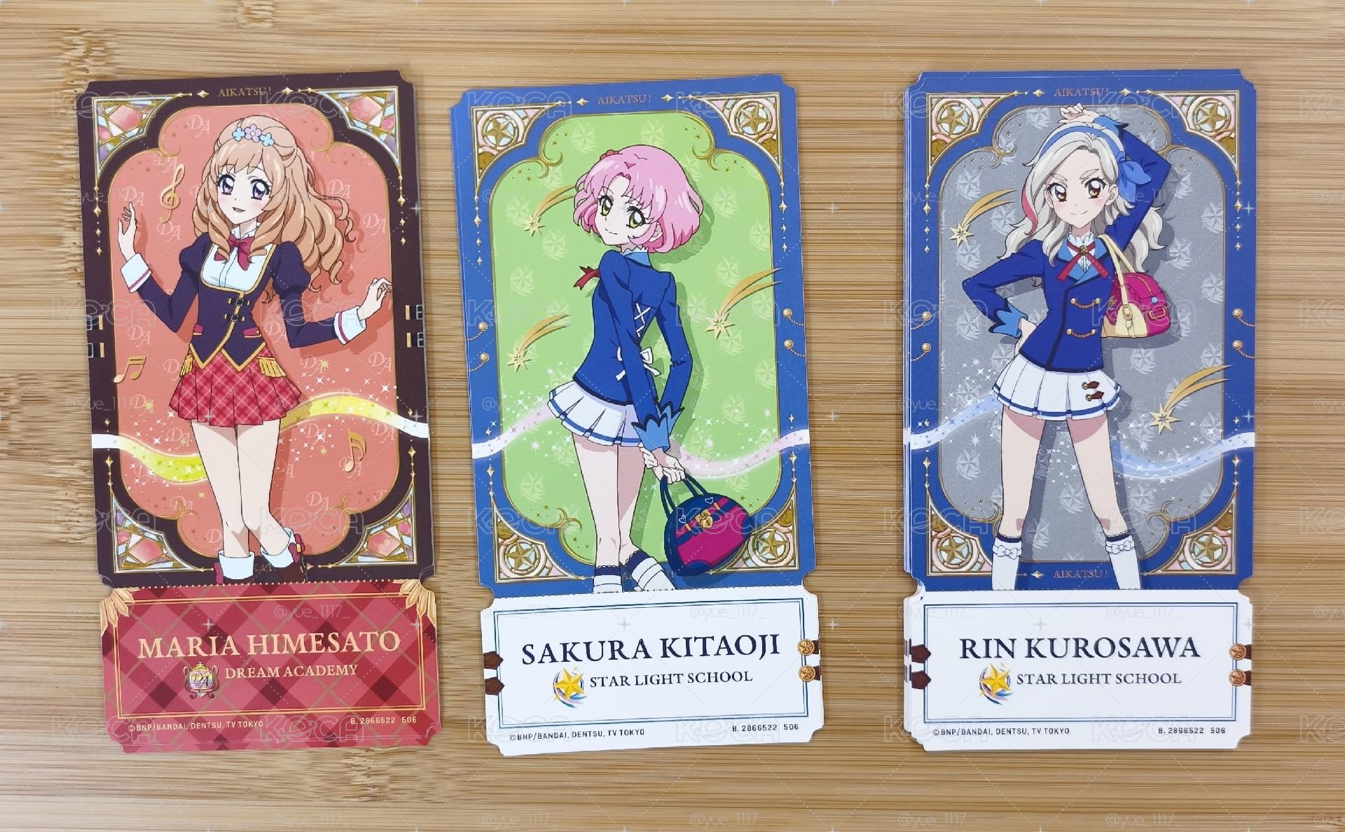 偶像學園 票卡 姬里麻利亞 北大路櫻 黑澤凜