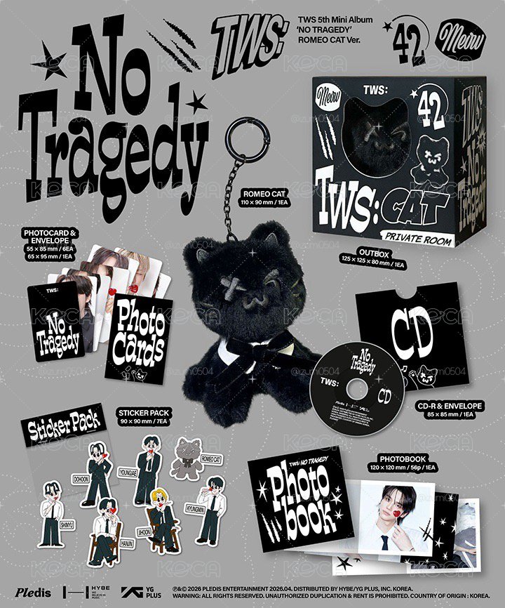 TWS 第五張迷你專輯「NO TRAGEDY(ROMEO CAT Ver.)」(韓國進口版)