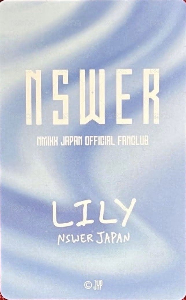 日本一期 會員禮卡  背面