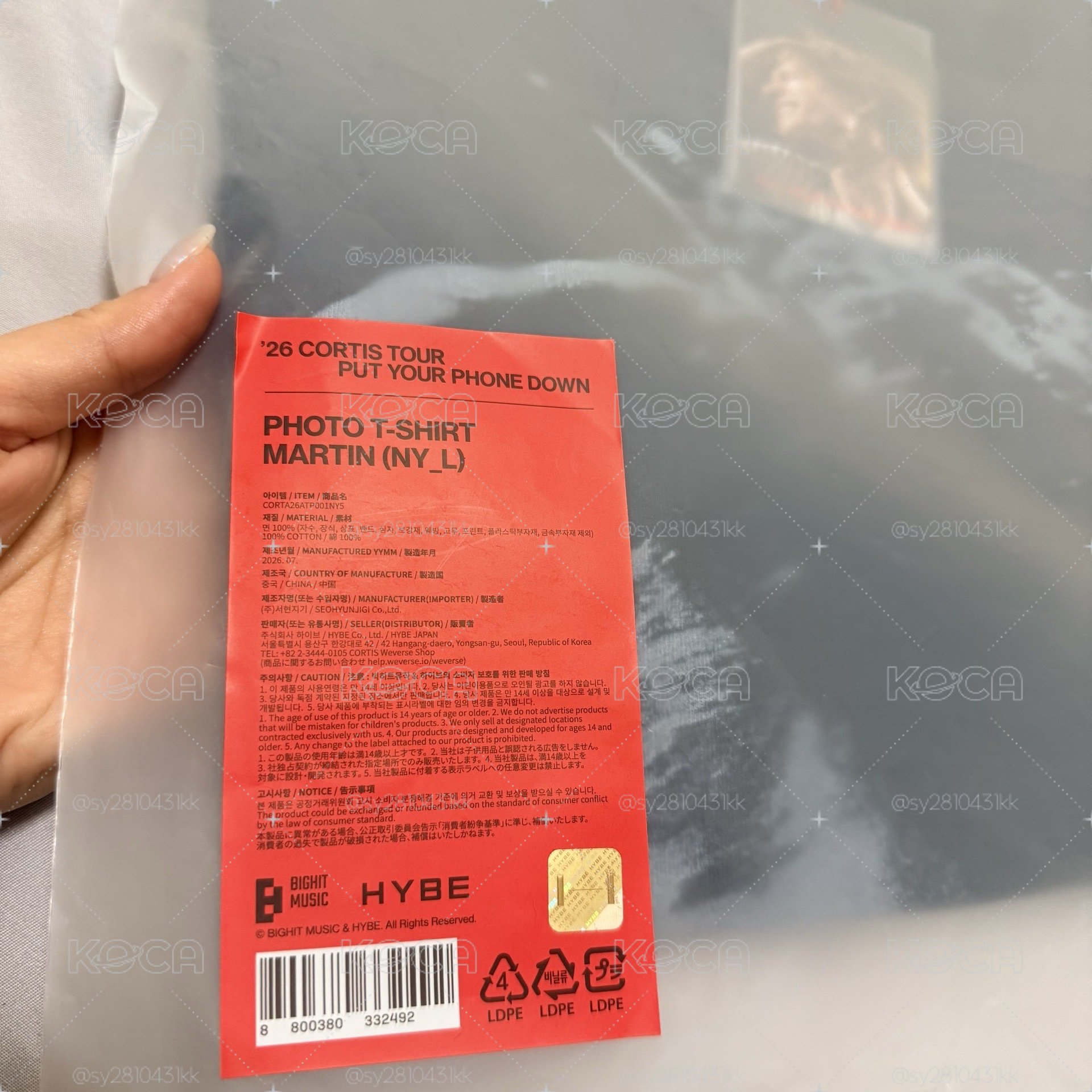 Cortis 全新現貨 馬丁 人臉T L號 周邊