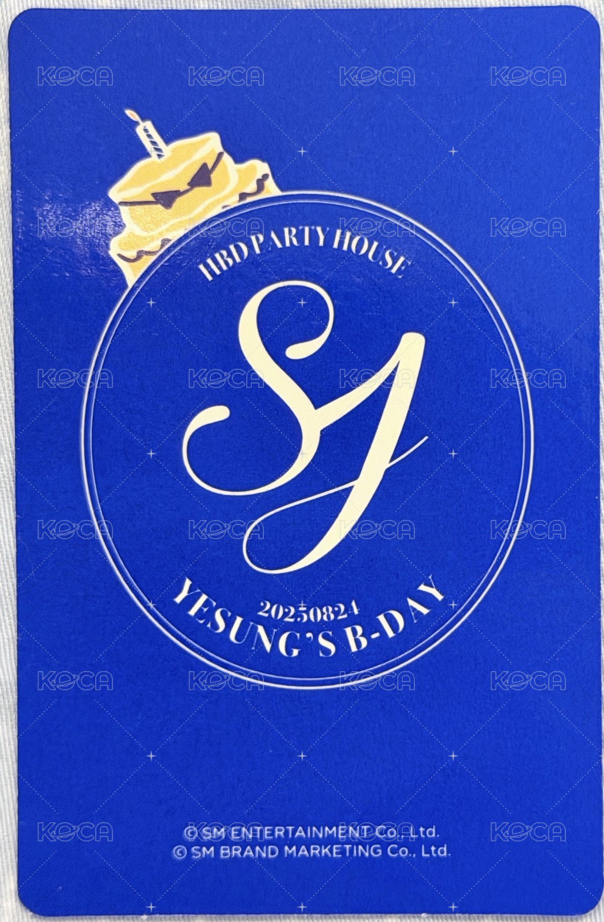 2025 SM ARTIST BIRTHDAY 周邊卡 派對賀卡小卡 背面