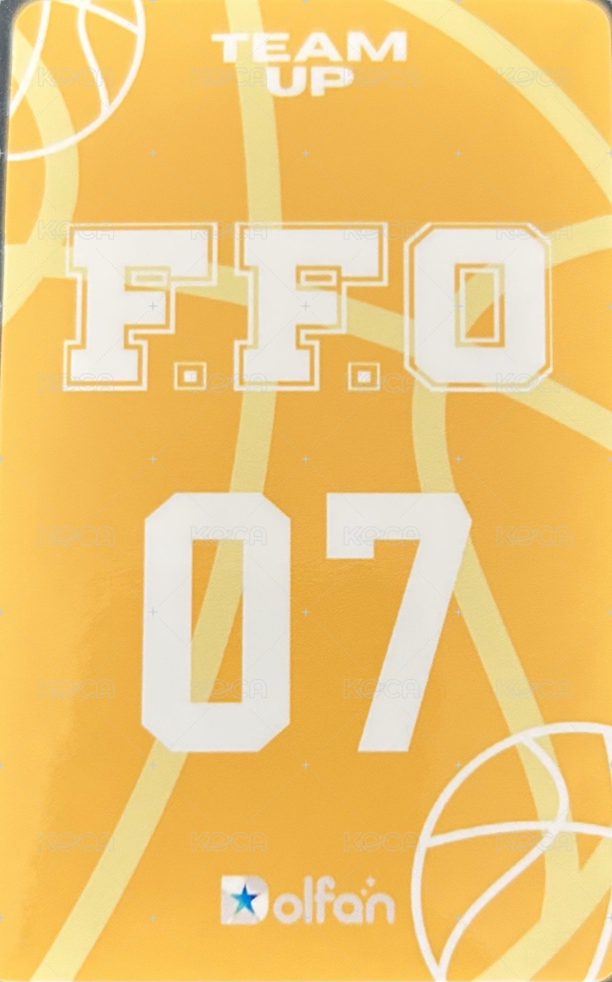 Dolfan 抽選卡 一起上場吧🏀 背面