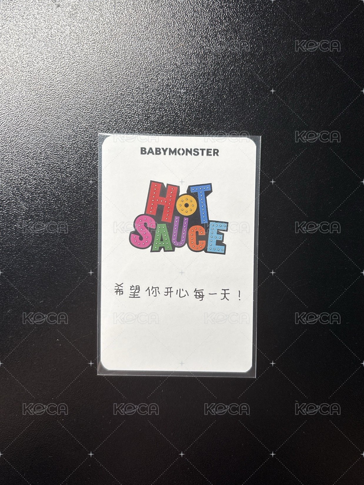 HOT SAUCE 數星星 特典卡 中文手寫卡背
