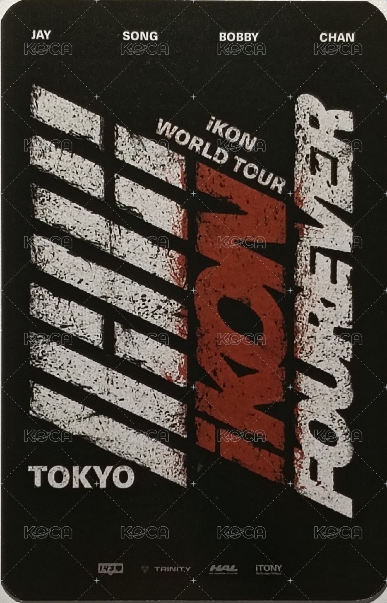 iKON FOUREVER TOUR 隨機卡  背面