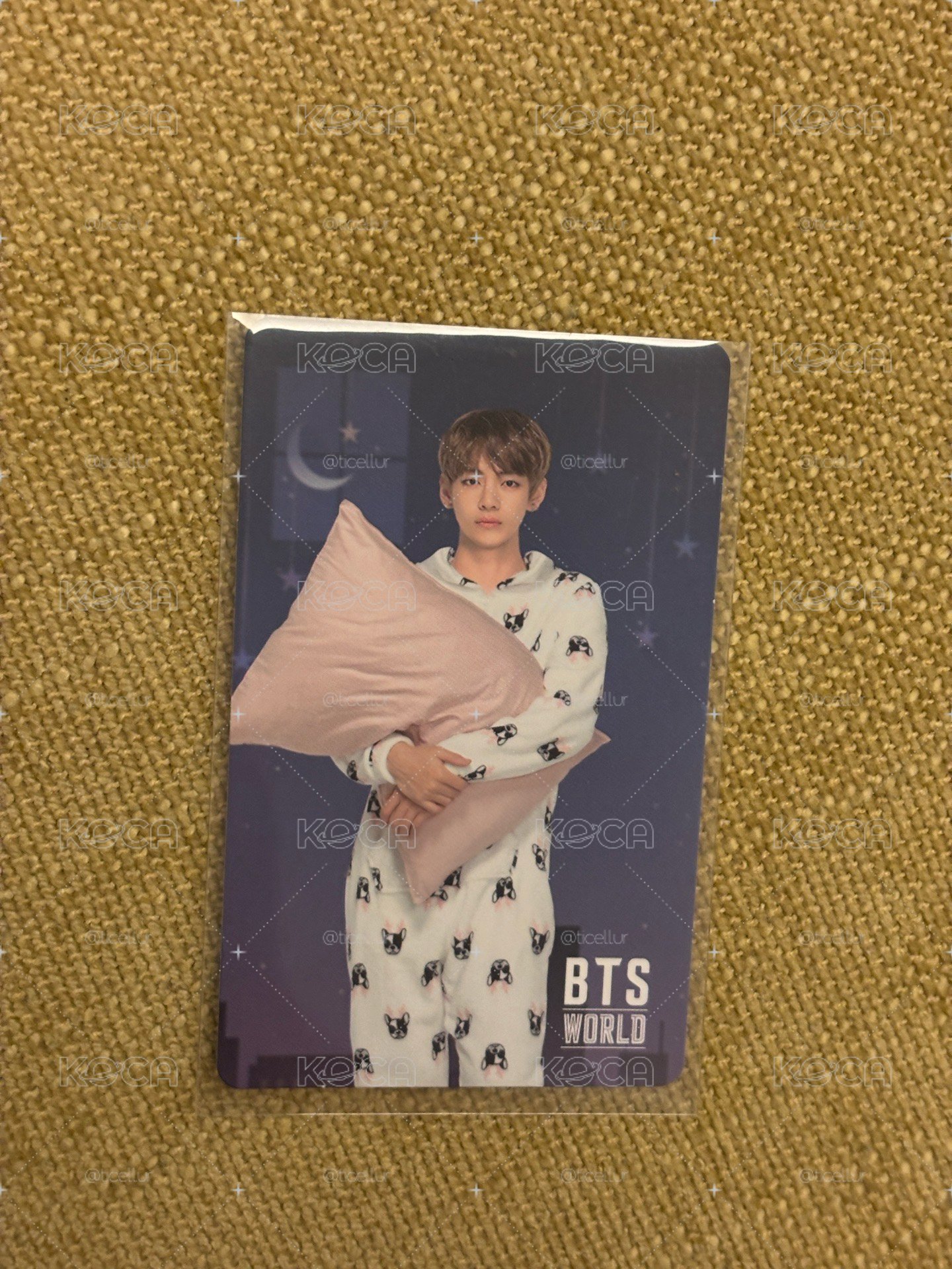BTS WORLD 遊戲卡 泰亨 小卡 睡衣