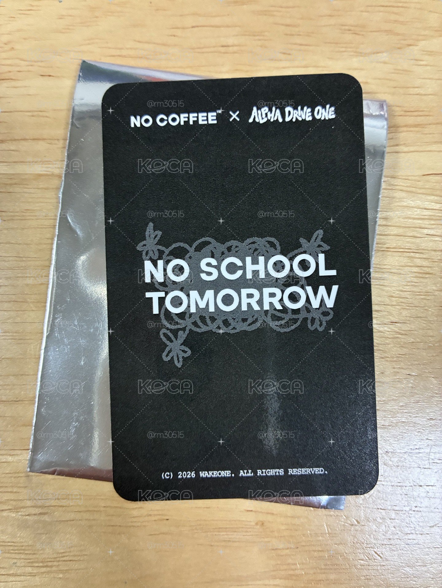 金俊抒 NO COFFEE 週邊滿額卡 