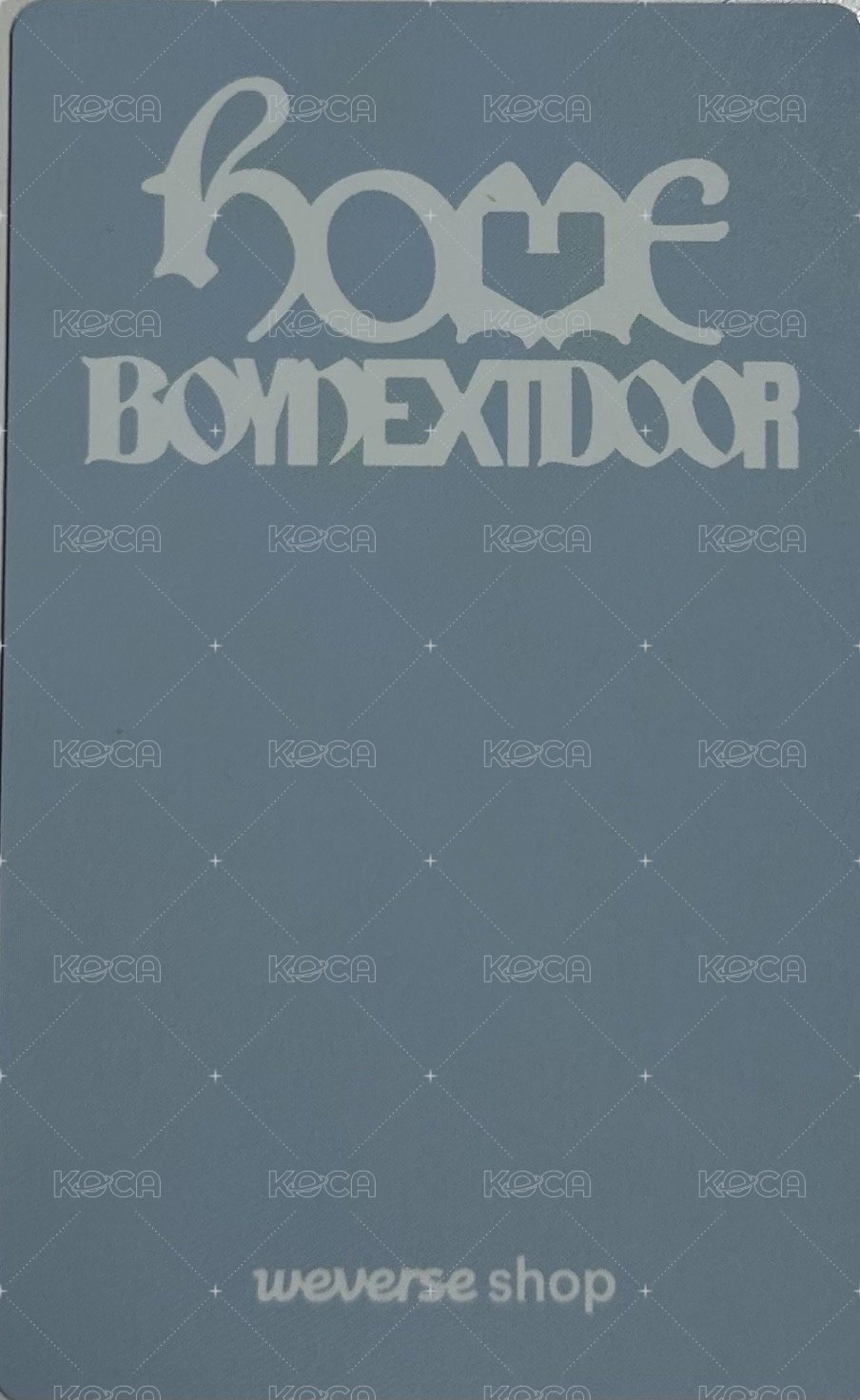 HOME YT 特典卡  背面