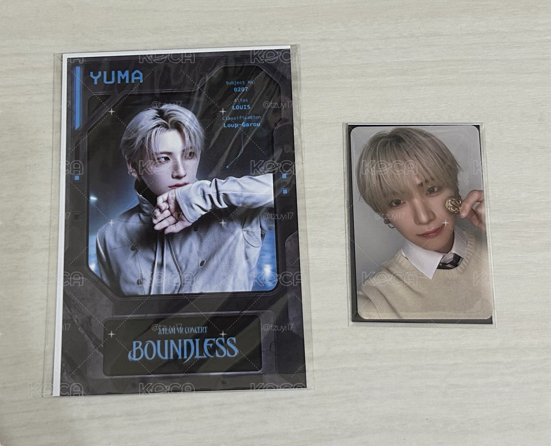 &TEAM Boundless 韓版特典 鈕扣卡 YUMA 