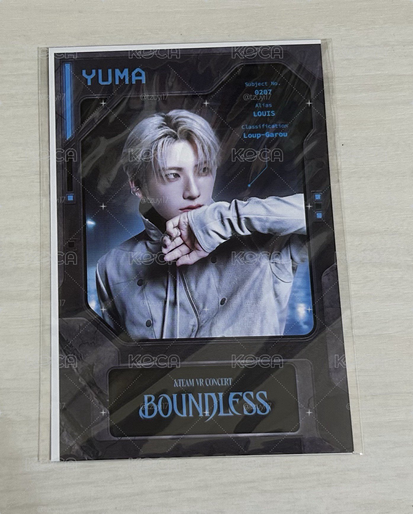 &TEAM Boundless 韓版特典 鈕扣卡 YUMA 