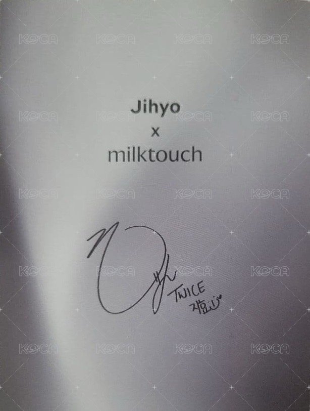 JIHYO X MILKTOUCH 明信片  背面