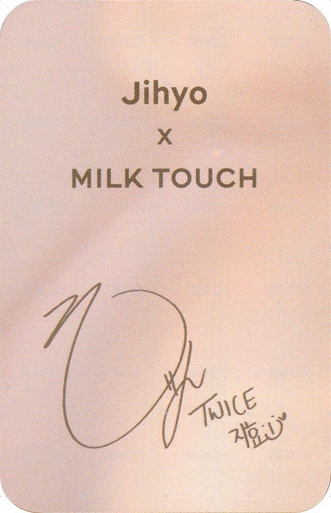 JIHYO X MILKTOUCH 代言卡  背面