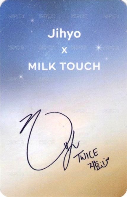 JIHYO X MILKTOUCH 代言卡  背面