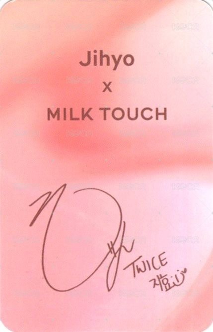 JIHYO X MILKTOUCH 代言卡  背面