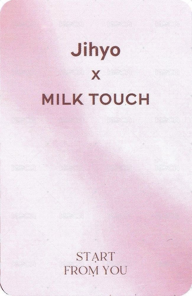 JIHYO X MILKTOUCH 代言卡  背面