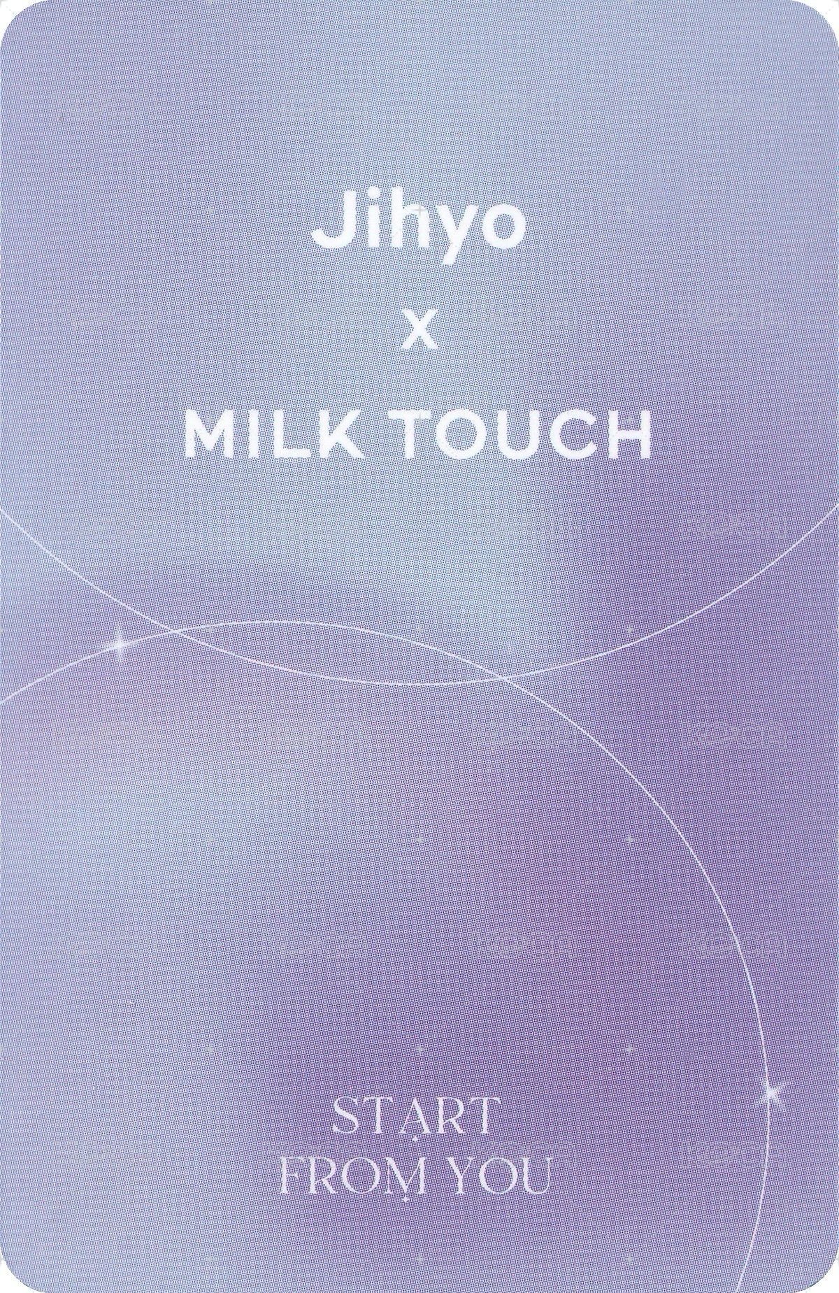JIHYO X MILKTOUCH 代言卡  背面
