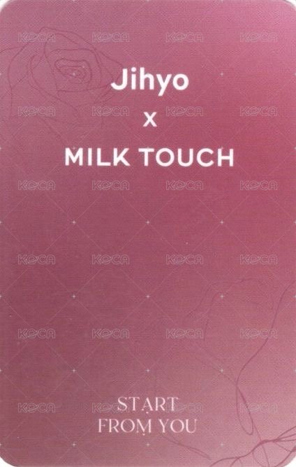 JIHYO X MILKTOUCH 代言卡  背面