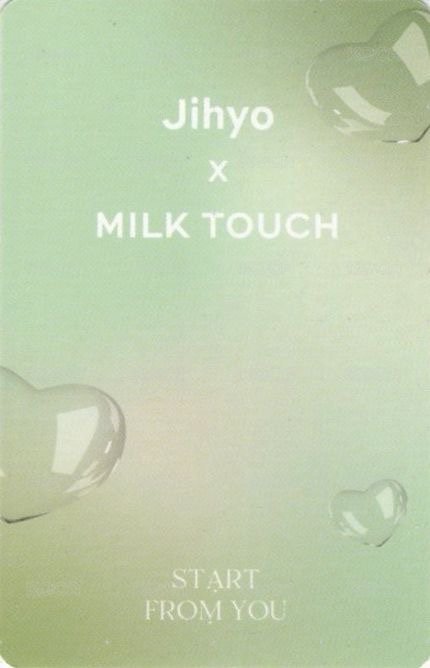 JIHYO X MILKTOUCH 代言卡  背面