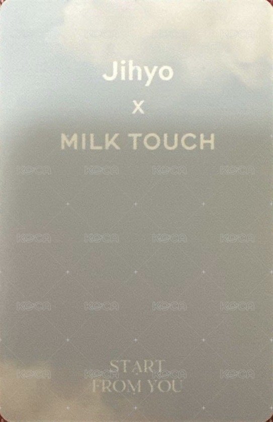 JIHYO X MILKTOUCH 代言卡  背面