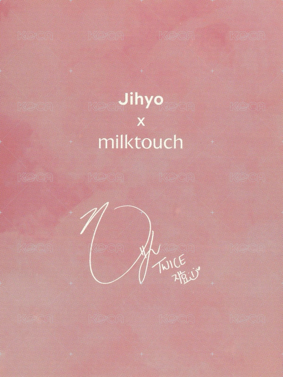 JIHYO X MILKTOUCH 明信片  背面
