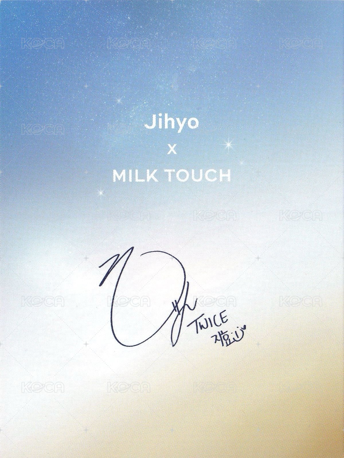 JIHYO X MILKTOUCH 明信片  背面