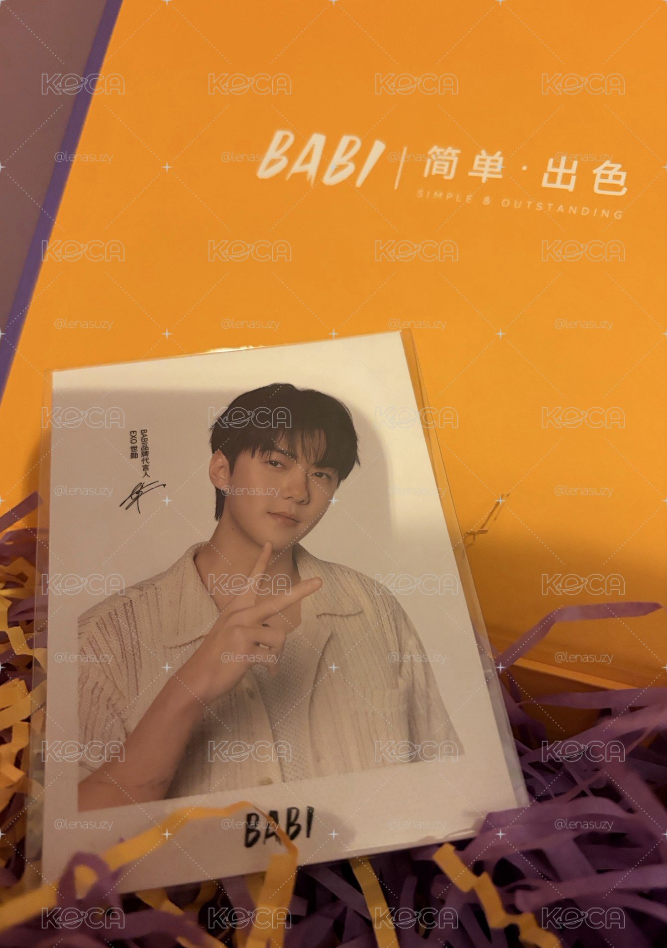 世勳 BABI 代言拍立得小卡（綁物）