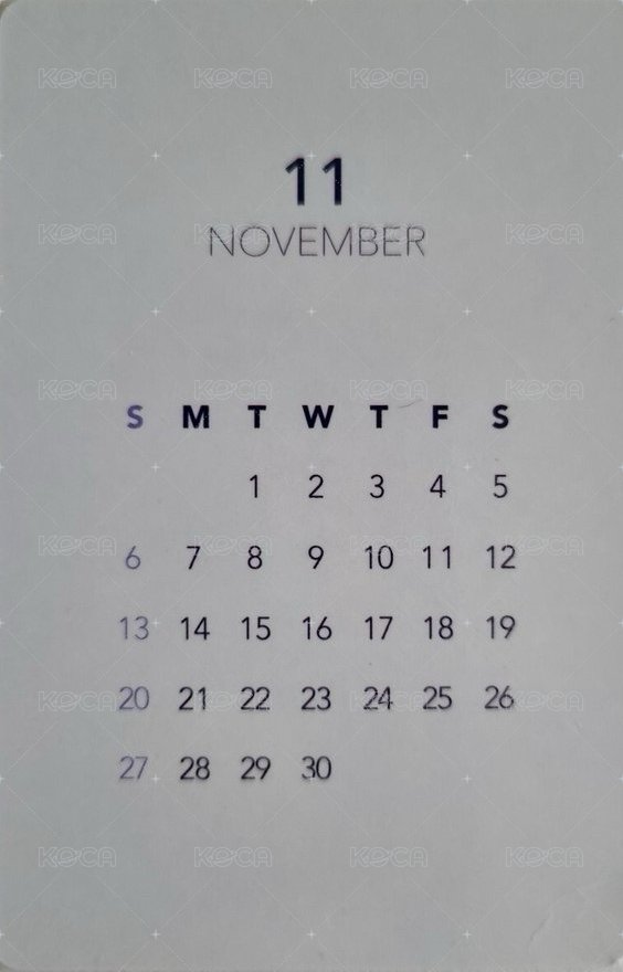 2016年曆 Calendar card  Back