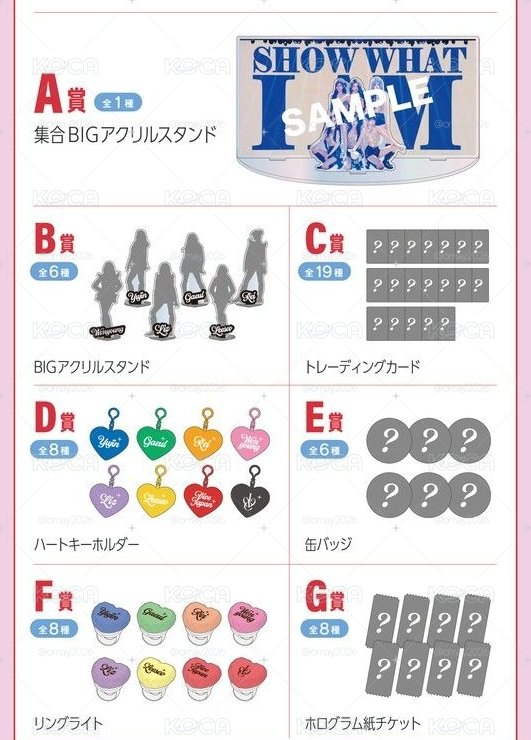 IVE2026東蛋會員限定抽獎 BCDEF賞