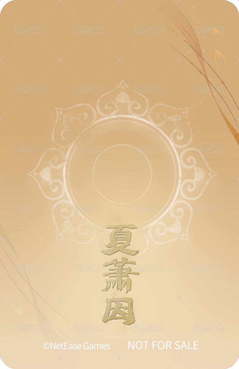 大漠春風 周邊卡 補償小卡 背面