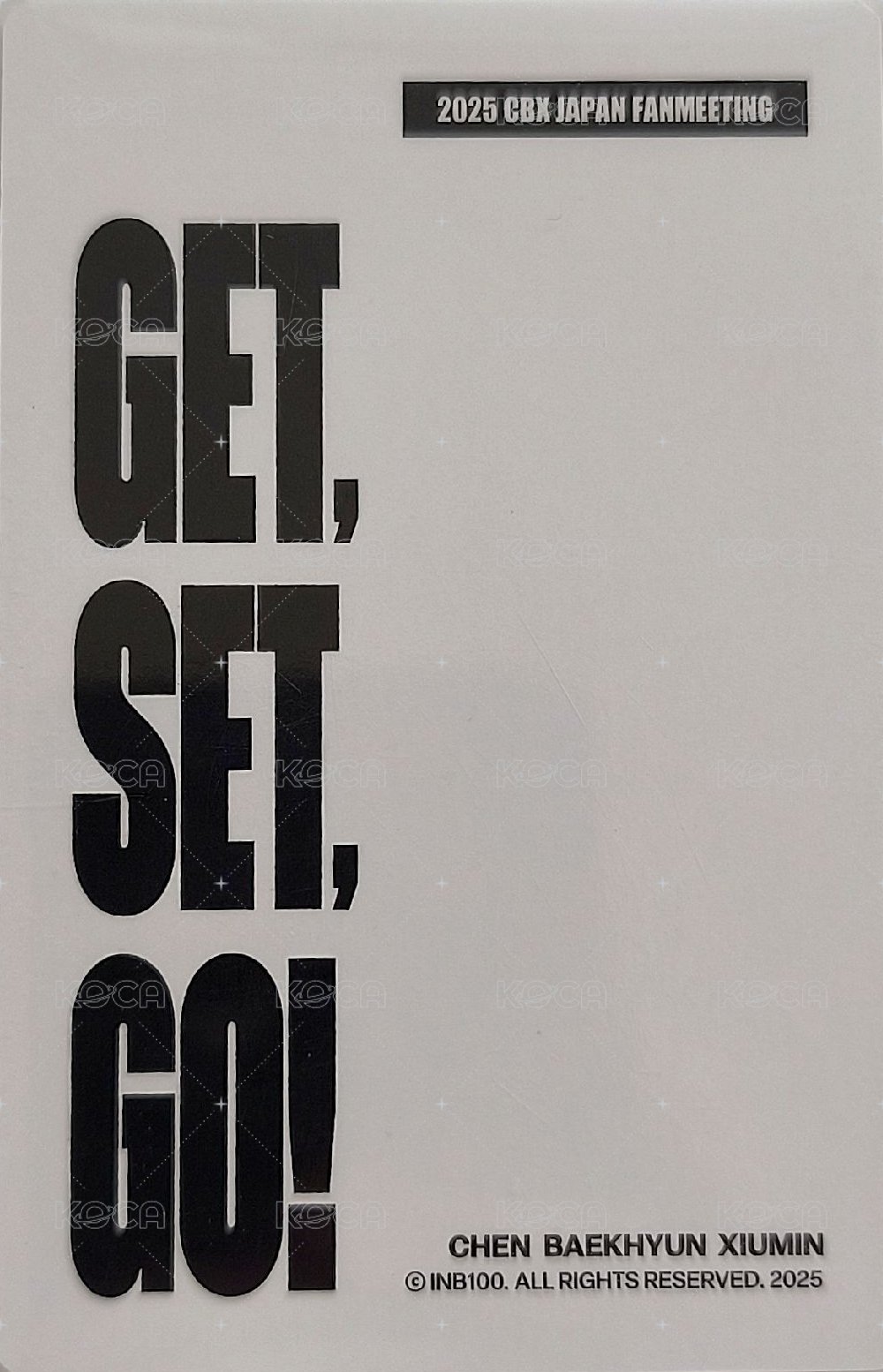 Get, Set, Go! 隨機卡  背面