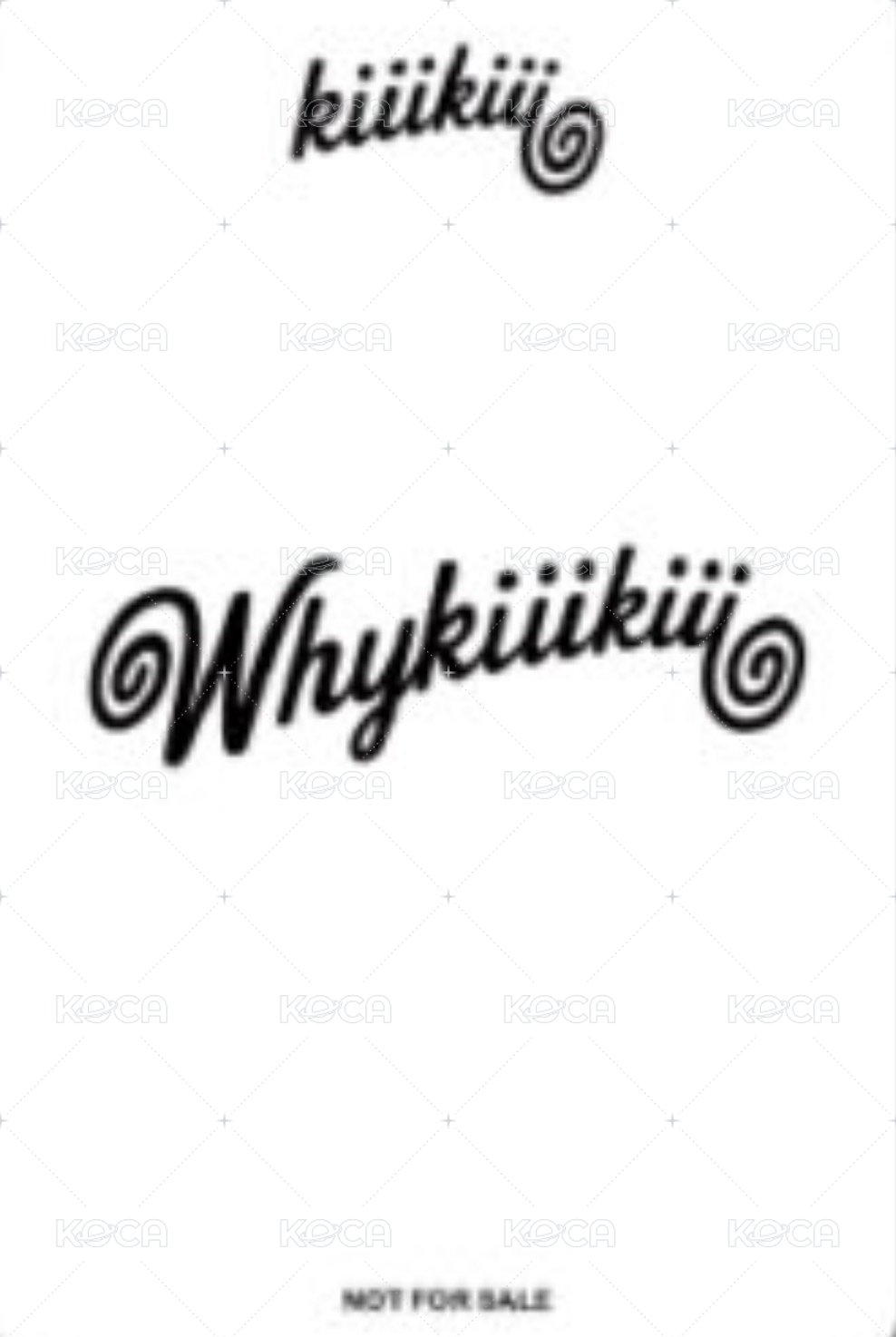 WhyKiiiKiii hmv 預售 特典卡  背面