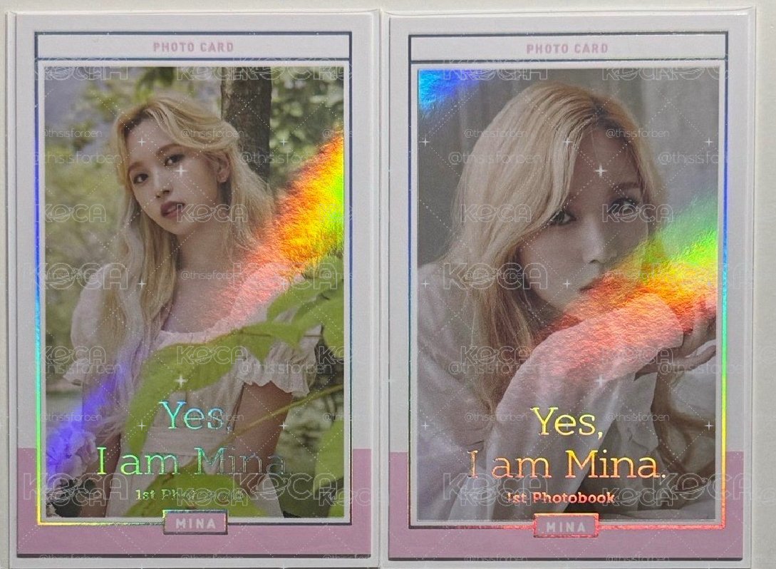 yes I am Mina 粉版兩張