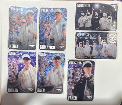 現貨- MSI 25T1 冠軍小卡 全套/Doran/Oner/Faker/Gumayusi