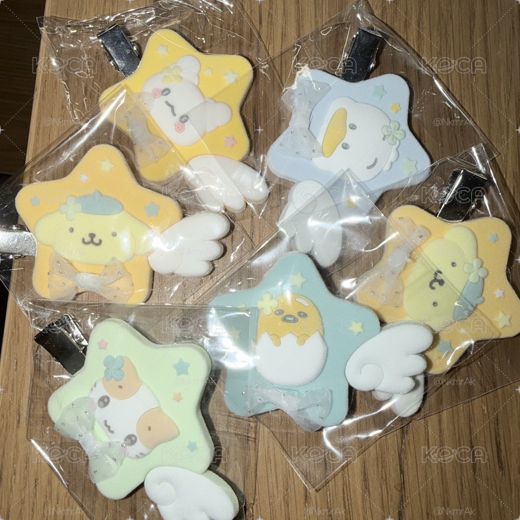 三麗鷗 星星髮夾盲盒 布丁狗 蛋黃哥 花丸