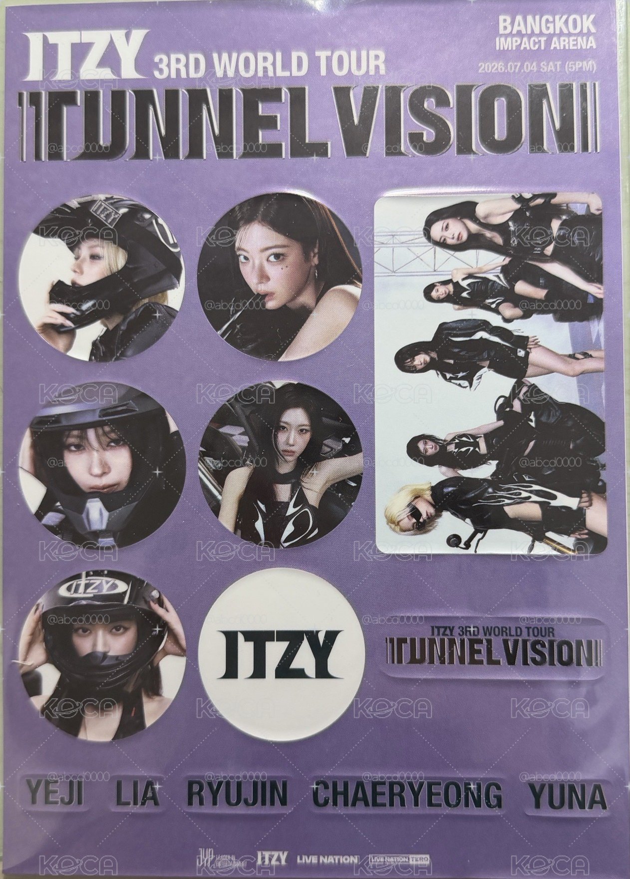 ITZY 三巡 曼谷場貼紙