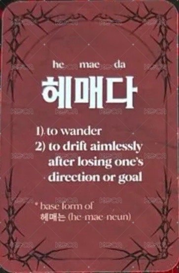 ENHYPEN Lyrics Guide Binder Book 歌詞卡  背面
