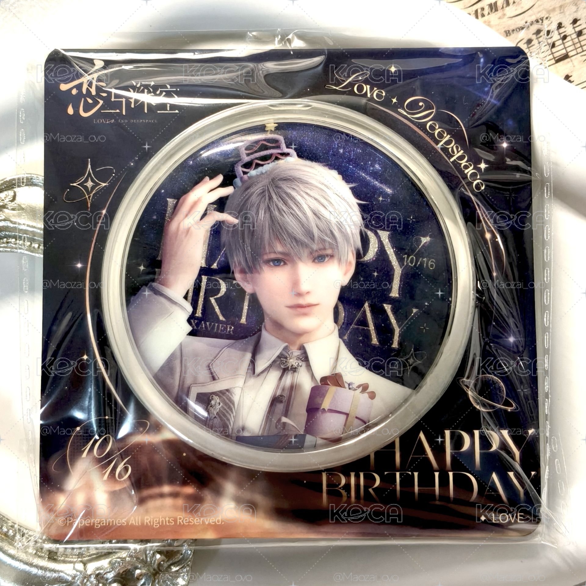 ฅ^ ・ﻌ・ ^ฅ 【現貨】戀與深空 沈星回 2024生日珍藏 馬口鐵徽章