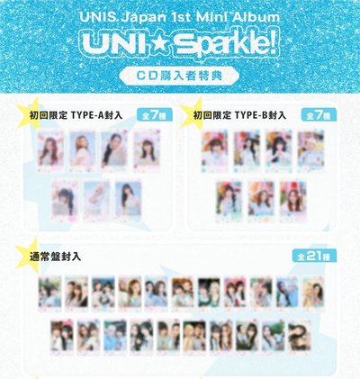 UNIS UNI☆Sparkle! 日專未拆專