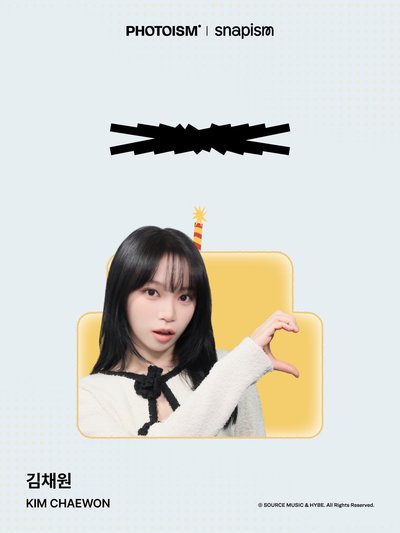 KIM CHAEWON X photoism X snapism 人生四格卡 貼紙 代印 1組兩張