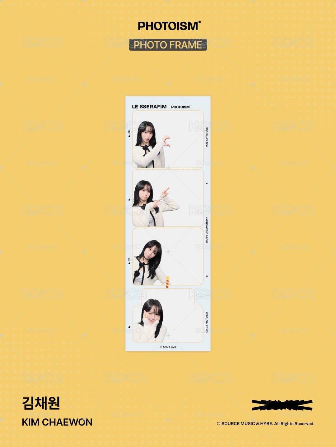 KIM CHAEWON X photoism X snapism 人生四格卡 貼紙 代印 1組兩張