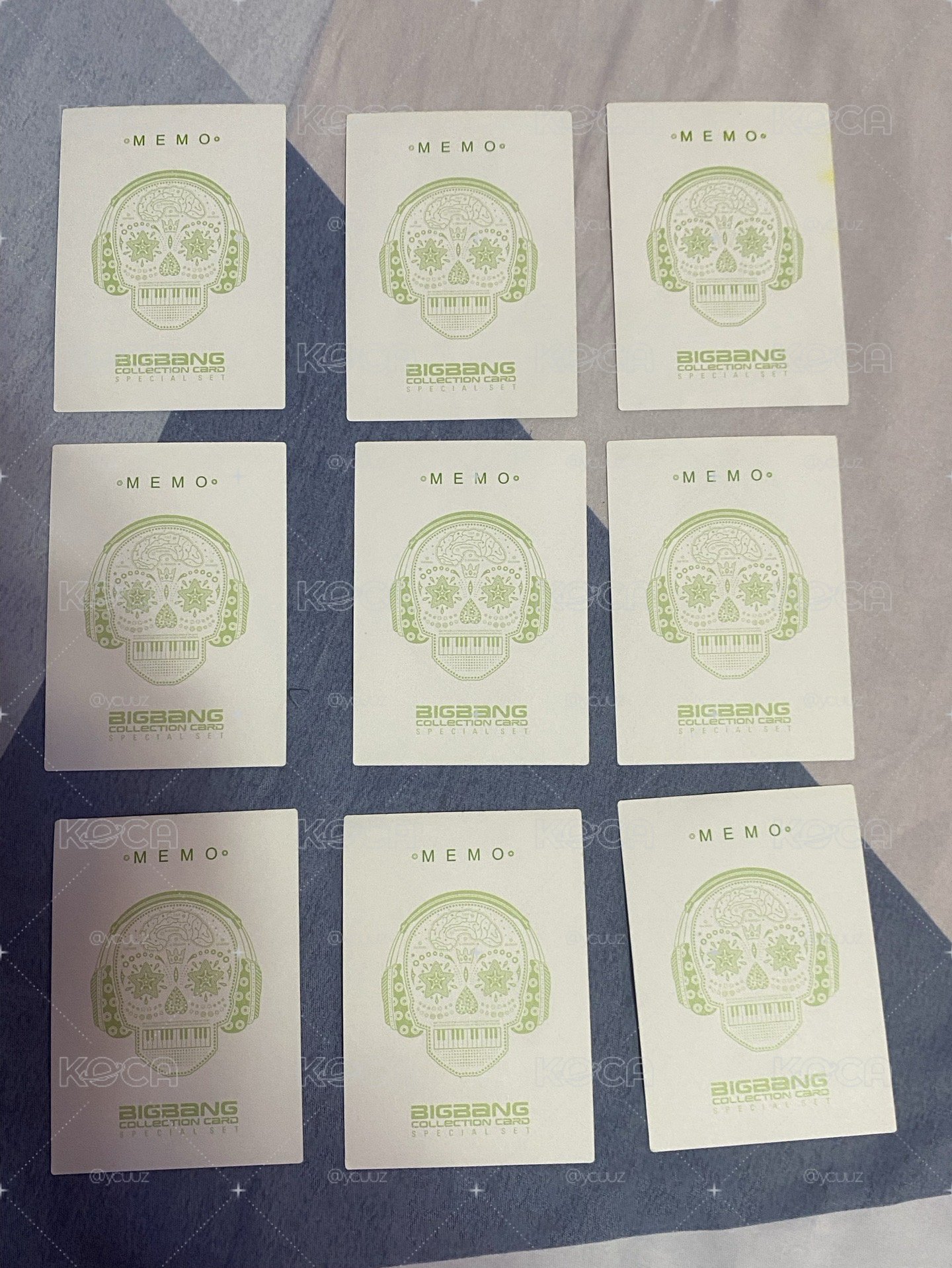 BIGBANG 大聲綠骷髏小卡(memo)