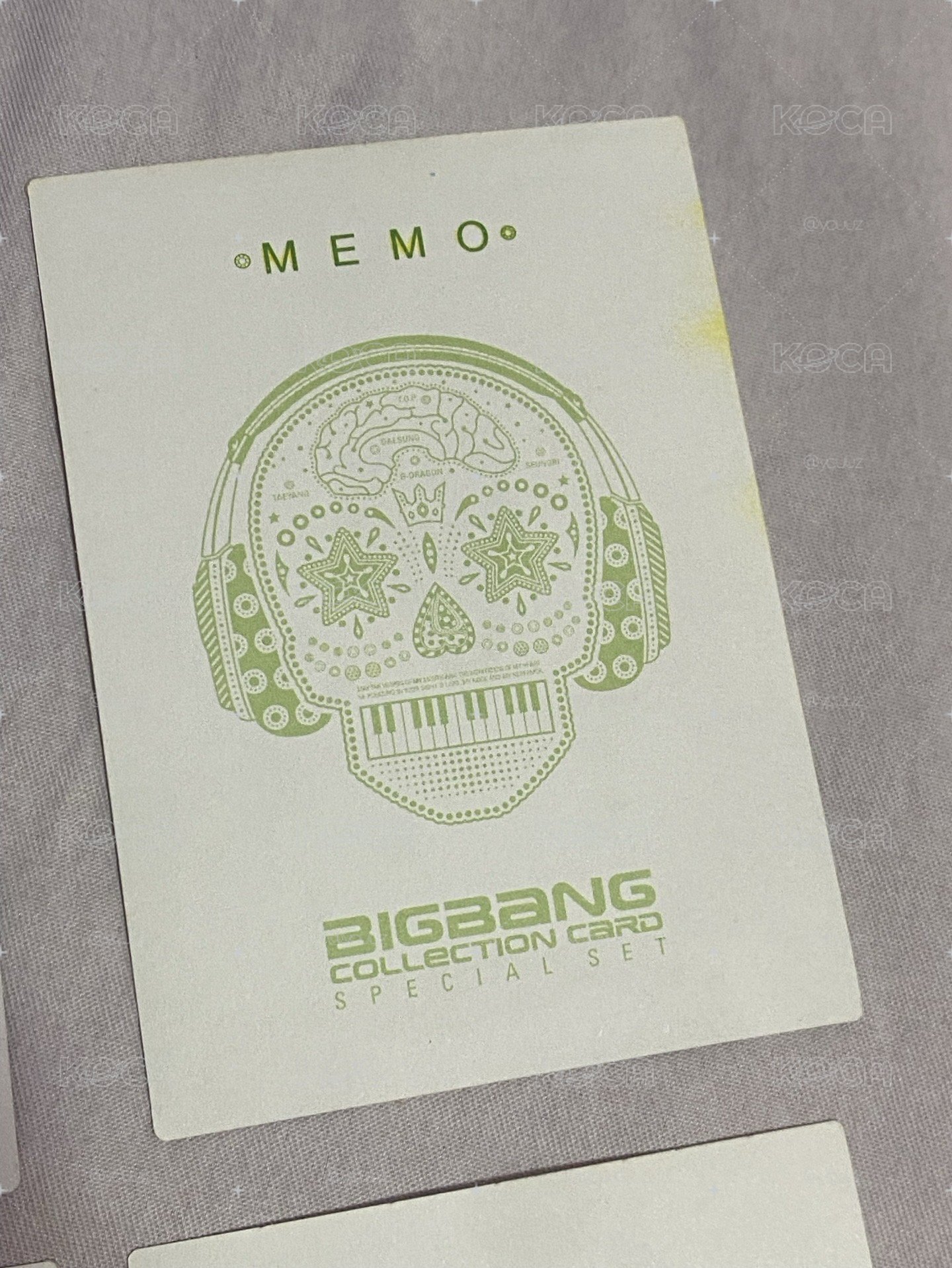 BIGBANG 大聲綠骷髏小卡(memo)